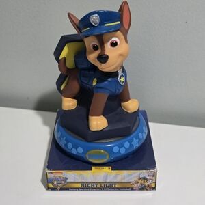 Paw Patrol Chase Night Light - Blue and Brown